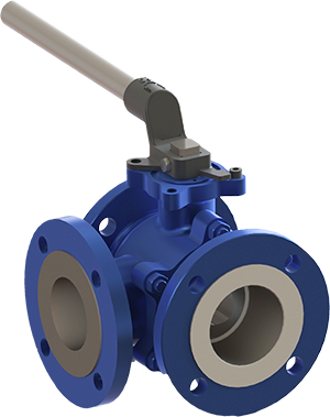 3 Way Screwed Floating Ball Valve