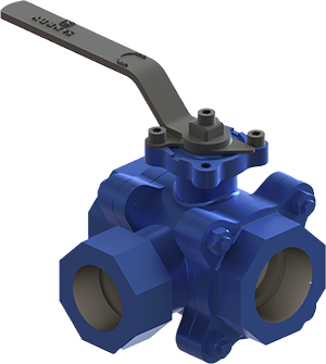 3 Way Screwed Floating Ball Valves